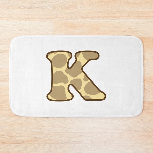 Item preview, Giraffe Print Letter K designed and sold by fashioncancer.