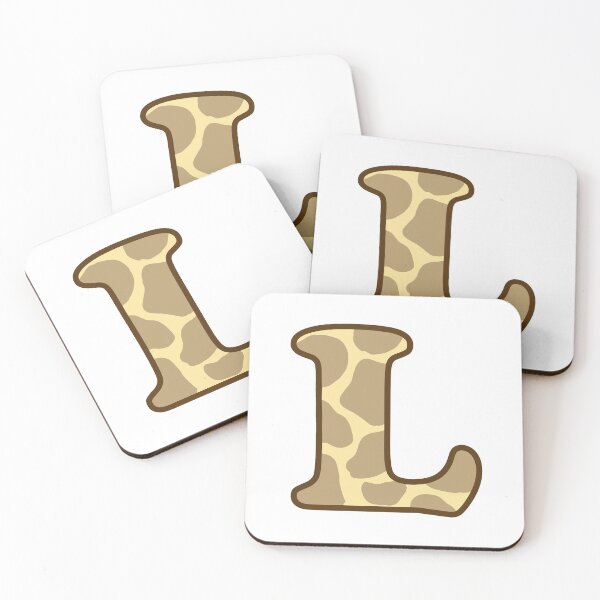 Item preview, Giraffe Print Letter L designed and sold by fashioncancer.