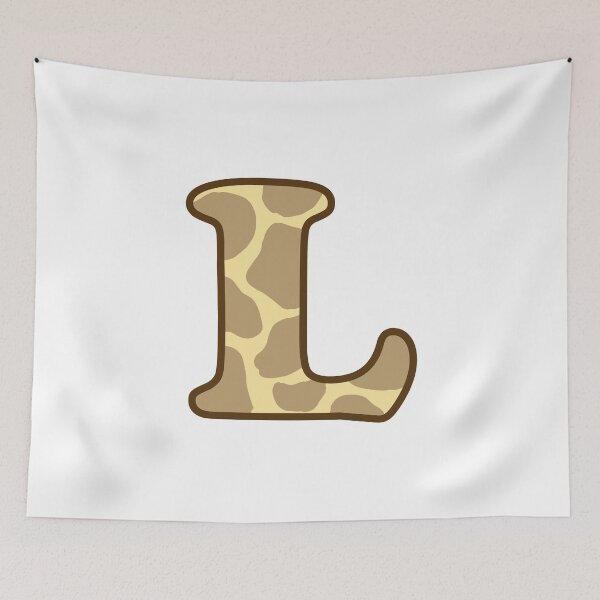 Item preview, Giraffe Print Letter L designed and sold by fashioncancer.