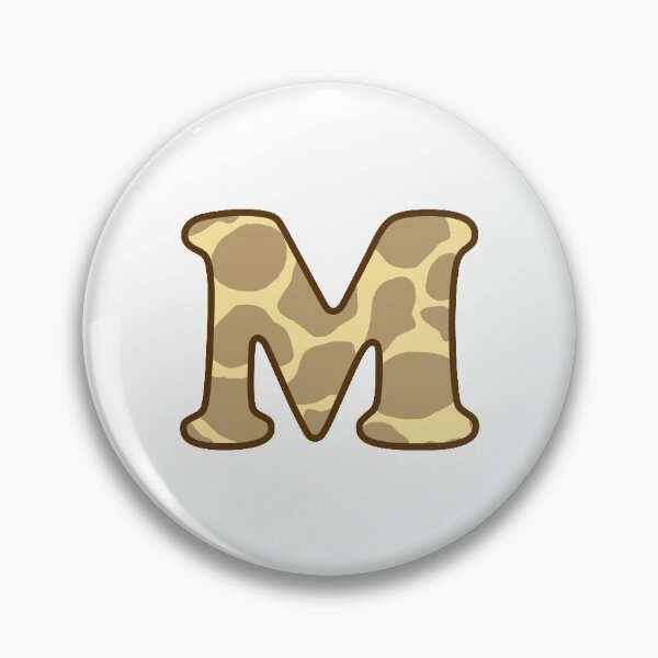 Item preview, Giraffe Print Letter M designed and sold by fashioncancer.