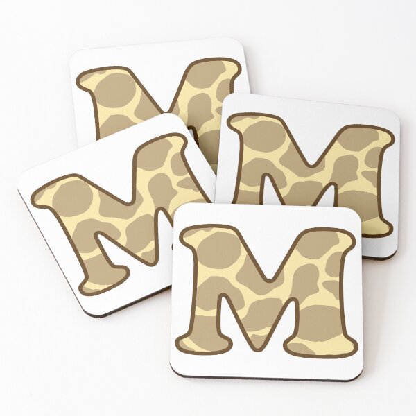 Item preview, Giraffe Print Letter M designed and sold by fashioncancer.