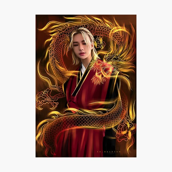 Item preview, Golden dragon hyunjin designed and sold by so.moshiso.