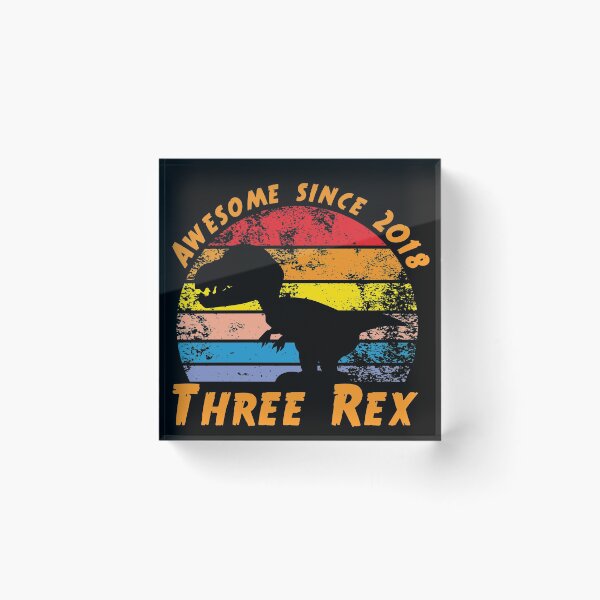 Item preview, Three Rex - Awesome since 2018 designed and sold by LarrysDesigns.