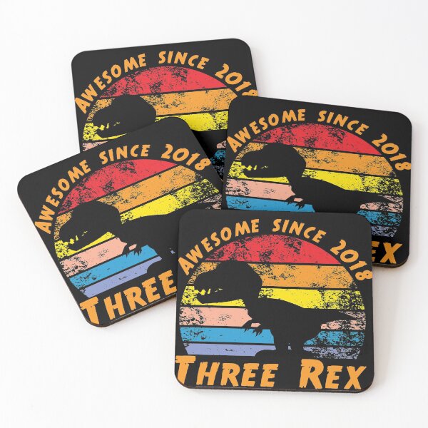 Item preview, Three Rex - Awesome since 2018 designed and sold by LarrysDesigns.