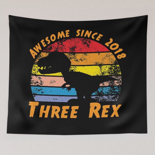 Item preview, Three Rex - Awesome since 2018 designed and sold by LarrysDesigns.