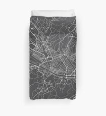 Funda nórdica Mapa de Florencia, Italia - Gris