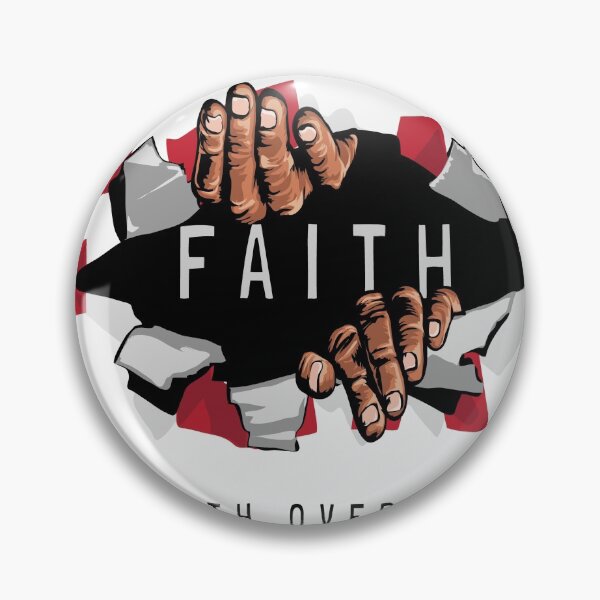 Item preview, Faith Fear Slogan with Hand Ripping Through Fear Paper Illustration designed and sold by Peekonet.