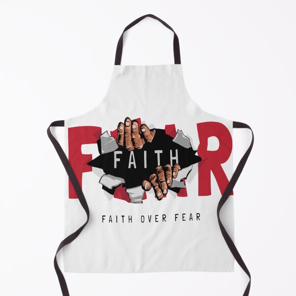 Item preview, Faith Fear Slogan with Hand Ripping Through Fear Paper Illustration designed and sold by Peekonet.
