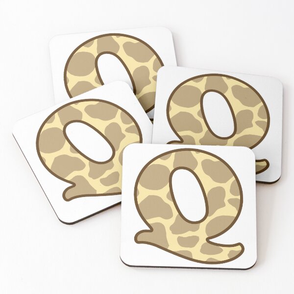Item preview, Giraffe Print Letter Q designed and sold by fashioncancer.