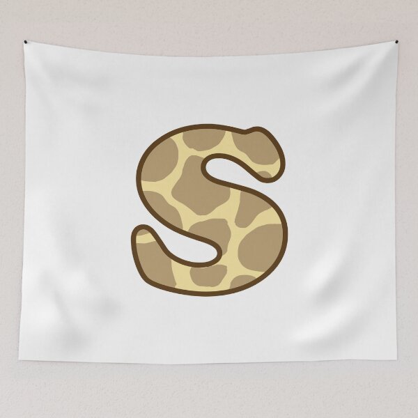 Item preview, Giraffe Print Letter S designed and sold by fashioncancer.