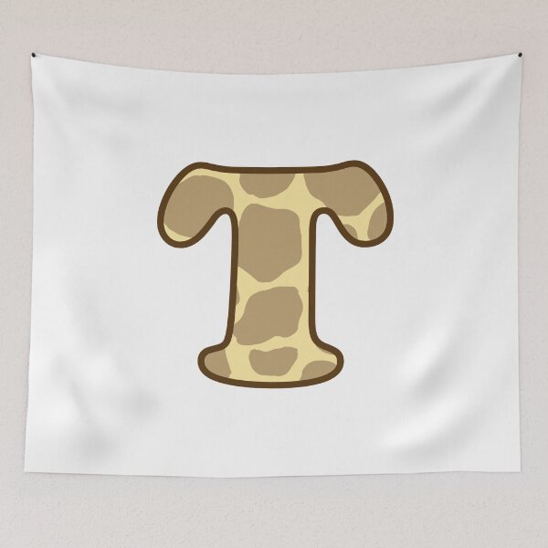 Item preview, Giraffe Print Letter T designed and sold by fashioncancer.