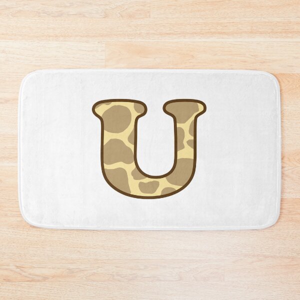Item preview, Giraffe Print Letter U designed and sold by fashioncancer.