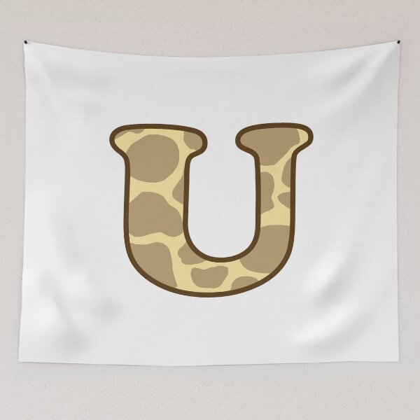 Item preview, Giraffe Print Letter U designed and sold by fashioncancer.