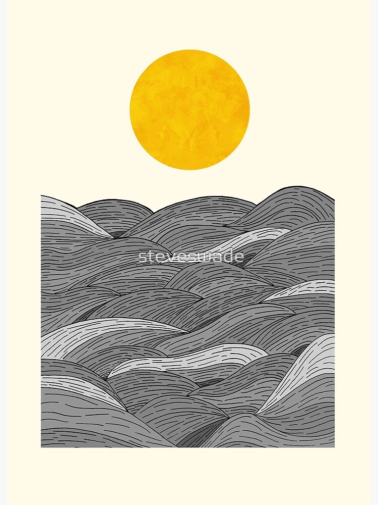 Thumbnail 2 of 2, Art Board Print, The Grey Waves designed and sold by steveswade.