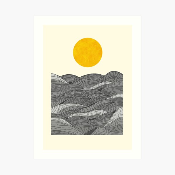 The Grey Waves Art Print
