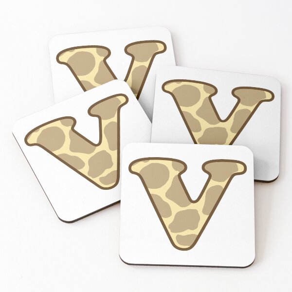 Item preview, Giraffe Print Letter V designed and sold by fashioncancer.
