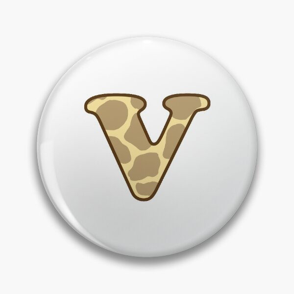 Item preview, Giraffe Print Letter V designed and sold by fashioncancer.