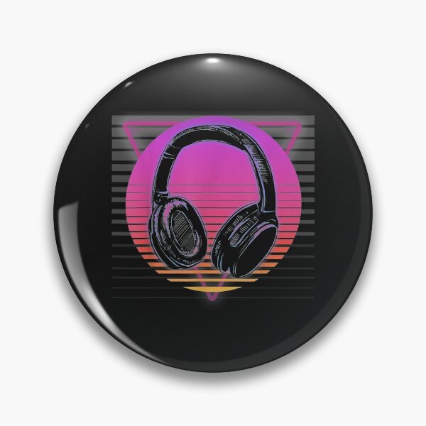 Item preview, Music Headphones DJ Rap Hip Hop Retro Vaporwave 80s 90s designed and sold by coraclr.