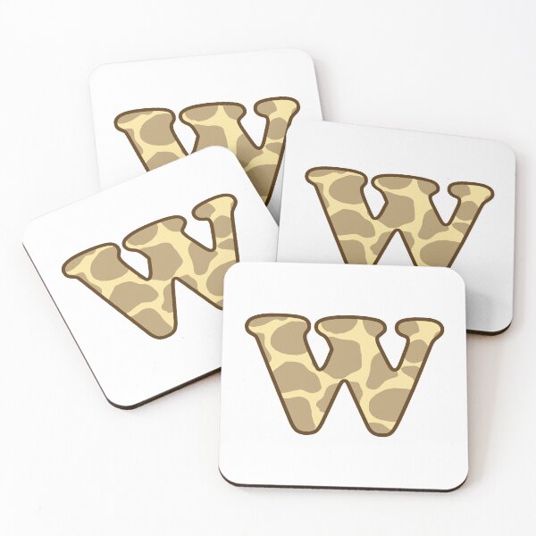 Item preview, Giraffe Print Letter W designed and sold by fashioncancer.