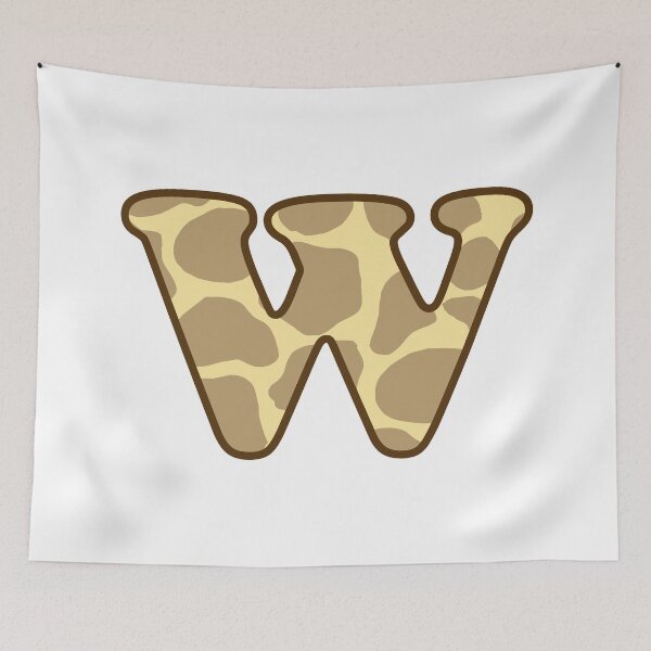 Item preview, Giraffe Print Letter W designed and sold by fashioncancer.