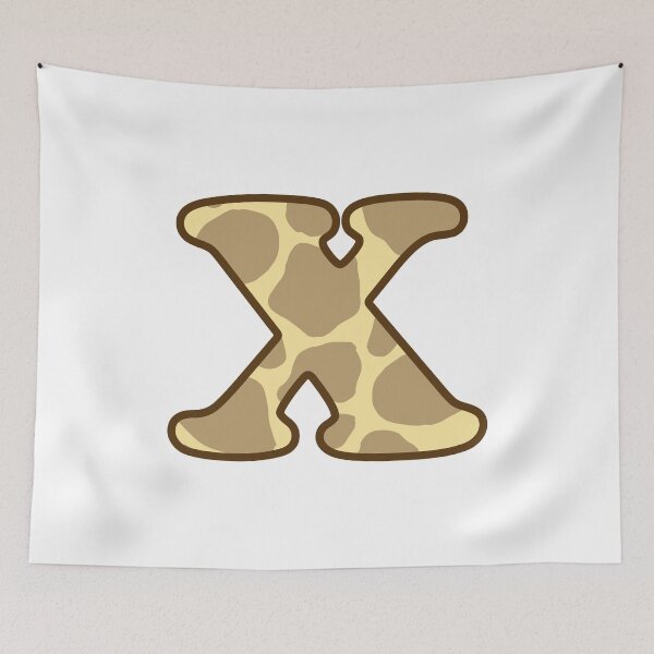 Item preview, Giraffe Print Letter X designed and sold by fashioncancer.