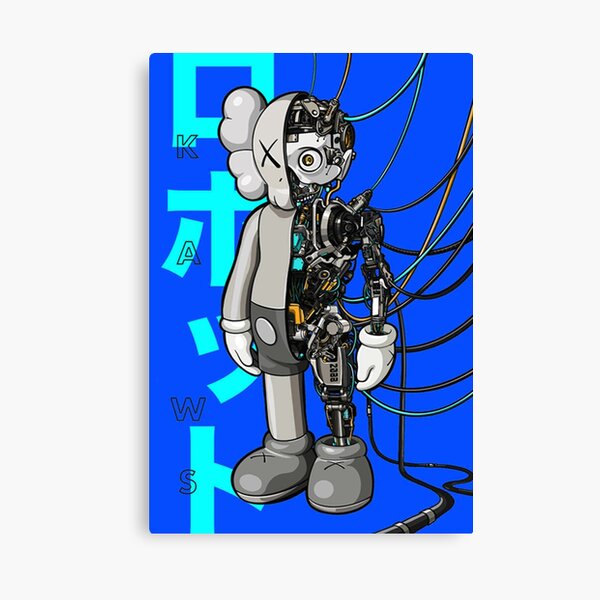 blauer robo Leinwanddruck