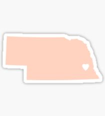 Nebraska Peach Sticker