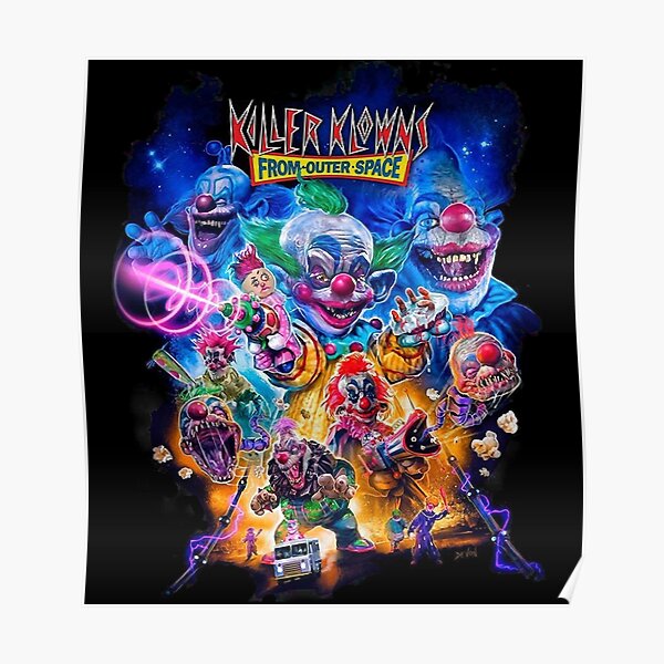 Killer klowns And everyone's frozen delight, the lick a stick! Poster