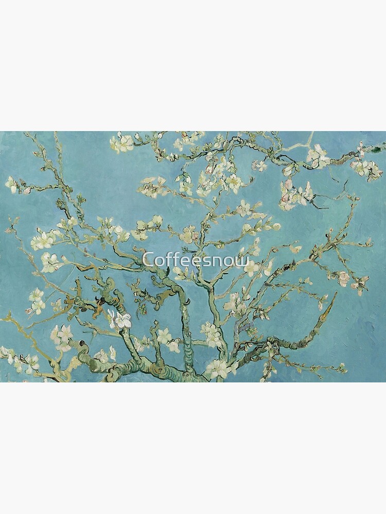Aperçu 2 sur 2. Skin adhésive d'ordinateur avec l'œuvre Tableau de Vincent Van Gogh - Fleur d'amandier créée et vendue par Coffeesnow.