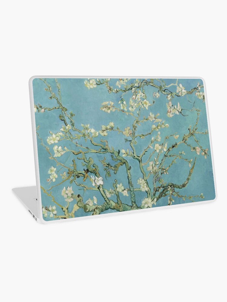 Aperçu 1 sur 2. Skin adhésive d'ordinateur avec l'œuvre Tableau de Vincent Van Gogh - Fleur d'amandier créée et vendue par Coffeesnow.