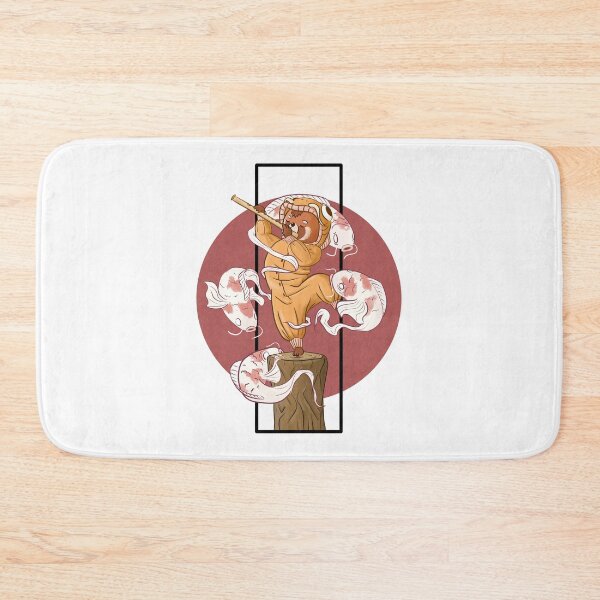 Item preview, Cute Red Panda in Onesie with Koi fish ghosts designed and sold by Shinchiller.