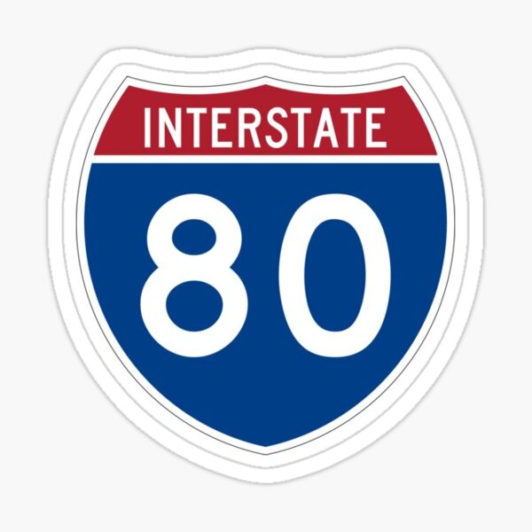Interstate 80 Sticker