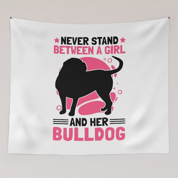 Item preview, Girl with Olde English Bulldog saying designed and sold by madgrfx.