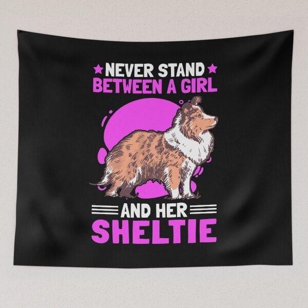 Item preview, Girl with Shetland Sheepdog Sheltie gift designed and sold by madgrfx.