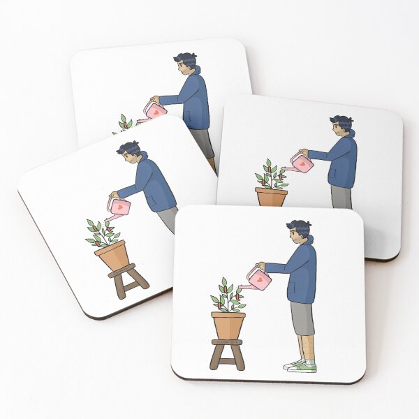 Item preview, shane from stardew valley watering his peppers designed and sold by juliarturk.
