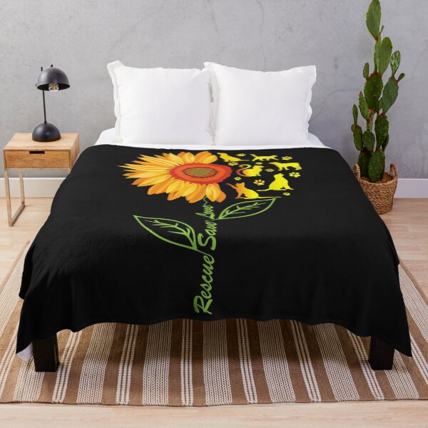 Item preview, RESCUE SAVE LOVE Cat Dog Pet Animal Shelter Sunflower Paw designed and sold by coraclr.