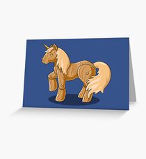 Tarjeta de felicitación Unocchio el unicornio de madera