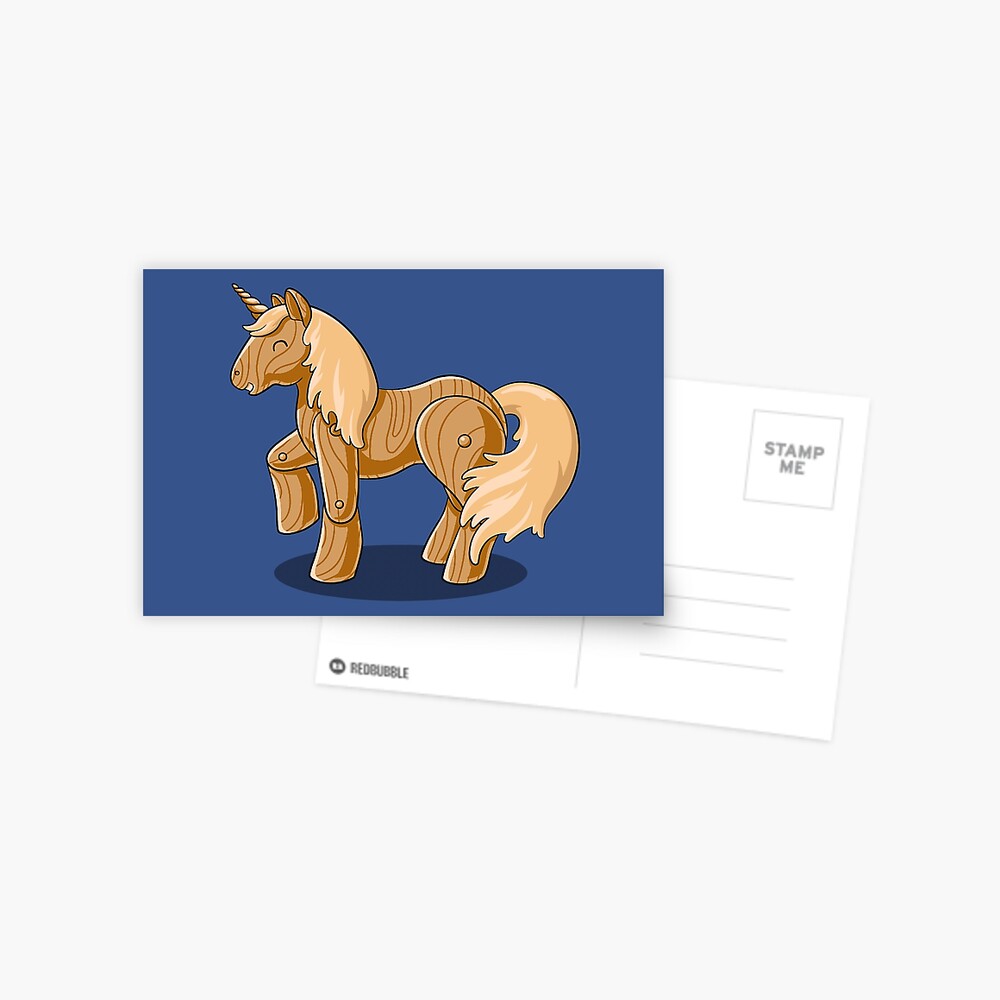 Wooden Postcard \u2013 Unicorn 3 Cards