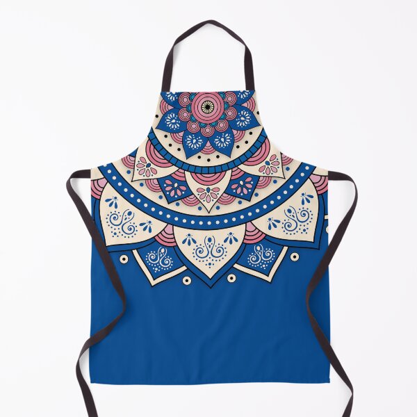 Aperçu de l'œuvre Mandala Seven, édition bleue Zen Tangle Art Style de Mandala créée et vendue par etoide.