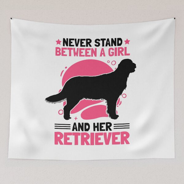 Item preview, Chica con regalo de perro perdiguero de capa plana designed and sold by madgrfx.