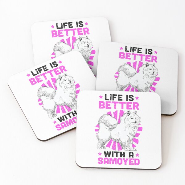 Item preview, Life is better with Samoyed sled dog saying designed and sold by madgrfx.