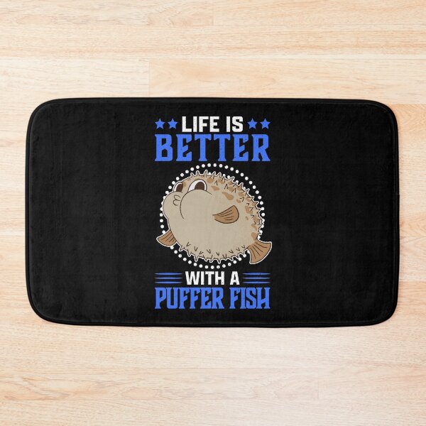 Item preview, Life is better with puffer fish aquarium fish designed and sold by madgrfx.