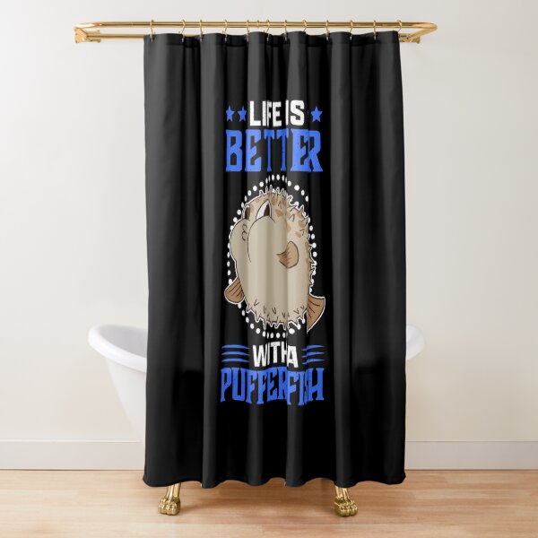 Item preview, Life is better with puffer fish aquarium fish designed and sold by madgrfx.