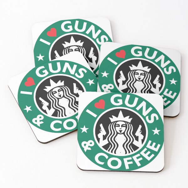 Item preview, I Love GUNS AND COFFEE designed and sold by ahrodriguez.