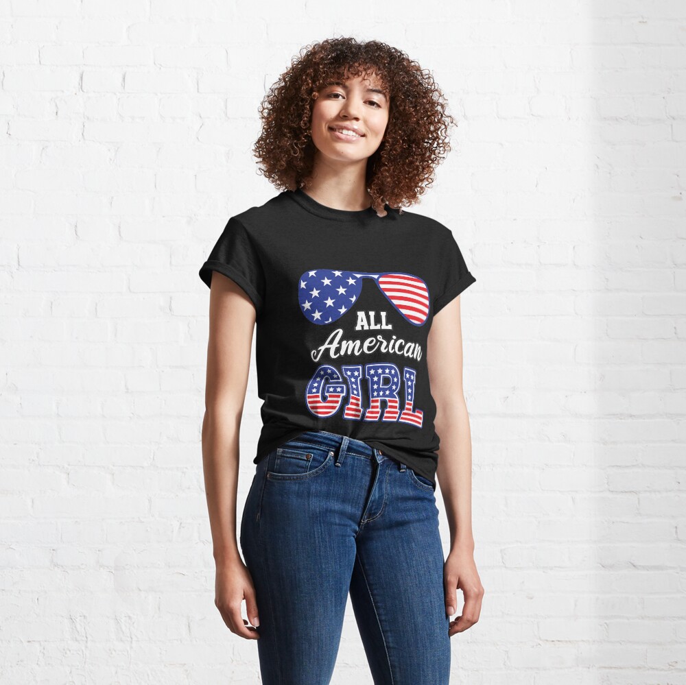 Blue Plus size printed t shirt 