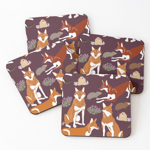 Item preview, Caberu pattern in eggplant purple Ethiopian Wolf designed and sold by belettelepink.