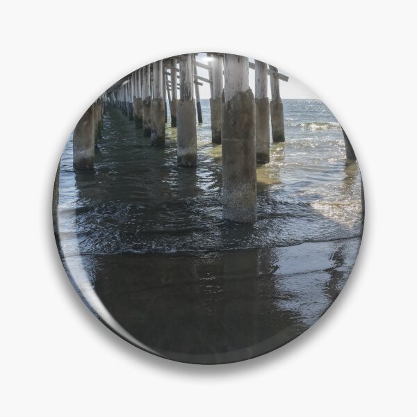 Item preview, Silky Sands - Reflections Under Newport Beach Pier Orange County California designed and sold by Georgia Mizuleva.