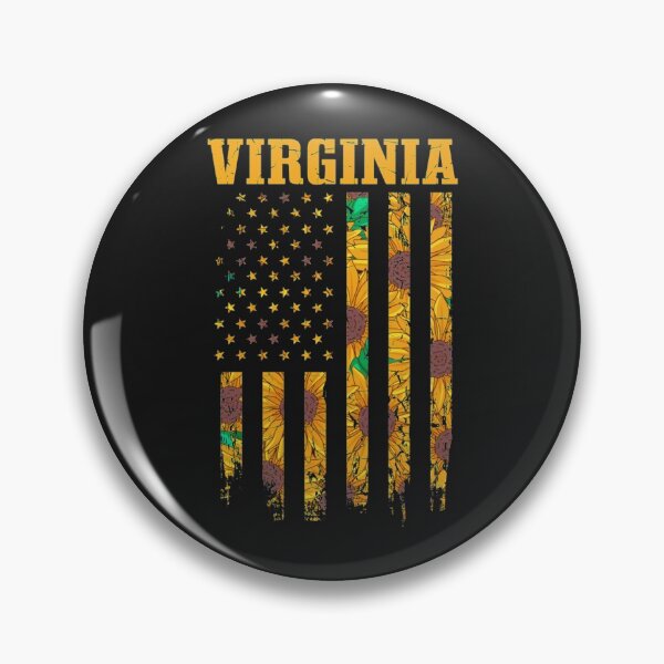 Item preview, Sunflower American Flag Virginia 4th of July VA designed and sold by coraclr.