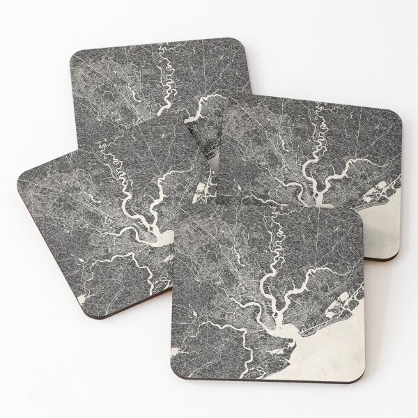 Item preview, Charleston map South Carolina Ink lines designed and sold by InkMaps.