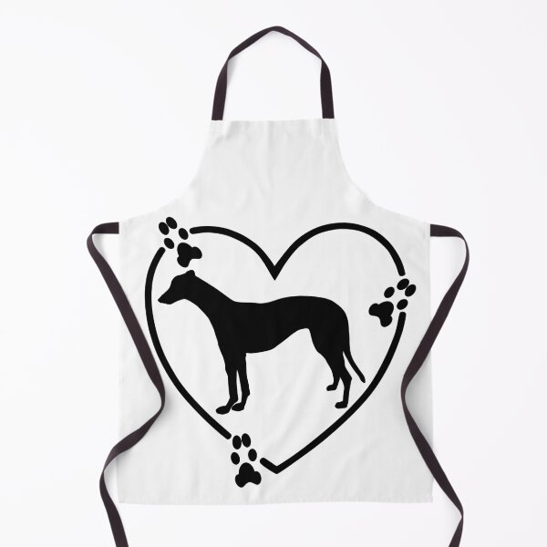 Item preview, Greyhound Standing Heart Paw Prints Black designed and sold by GreytGraphicals.